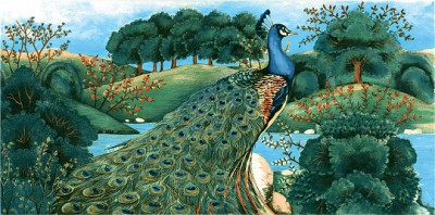 Декор Ранголи Павлин