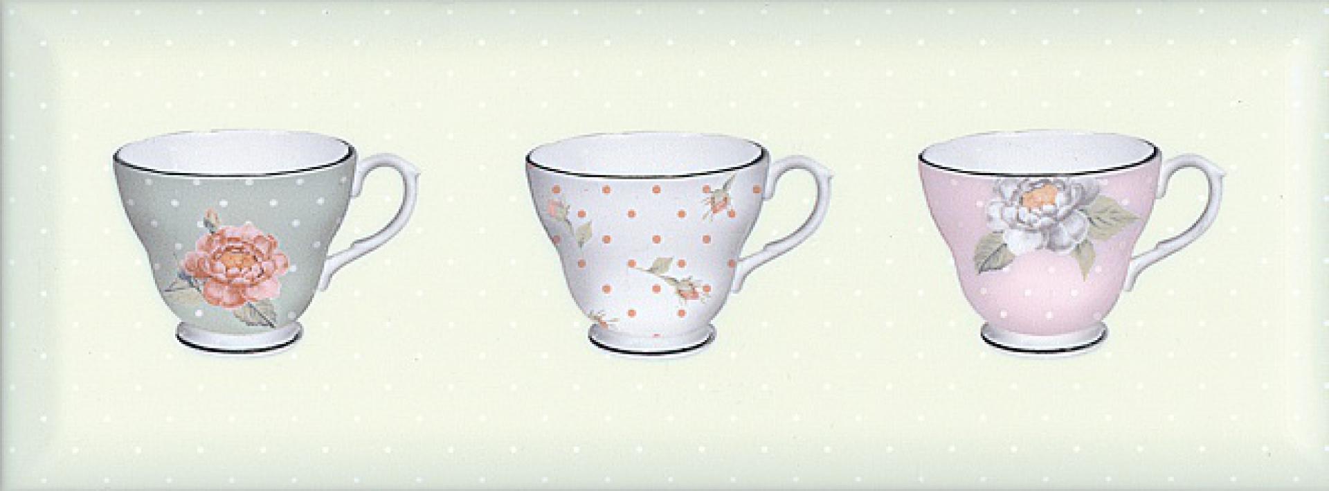 Декор Веджвуд чашки зеленые грань