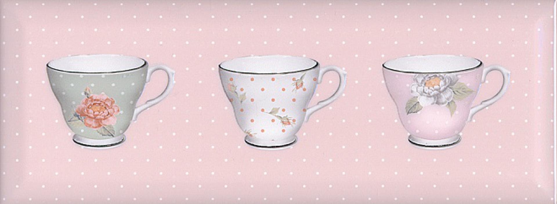 Декор Веджвуд чашки розовые грань